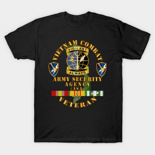 Vietnam Combat Veteran - ASA SSI - DUI  w VN SVC T-Shirt